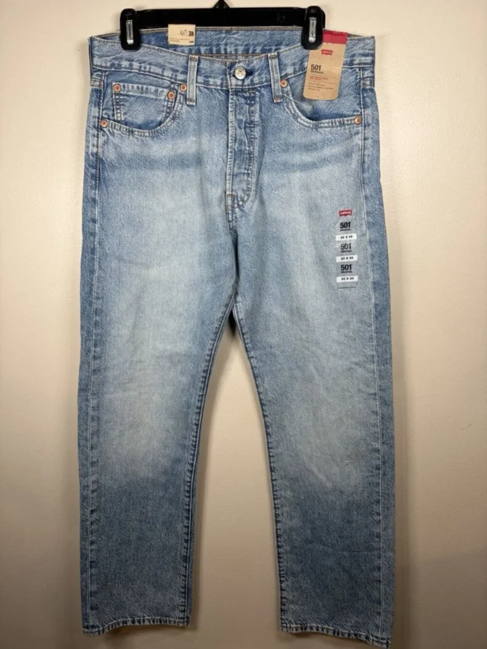 Levi's Men's 501 Original Straight Leg 32x30 Jeans Medium Wash NWT